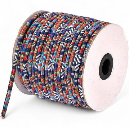 50cm de Cordon Tissu Ethnique – Couleurs au choix – Ø 4 mm