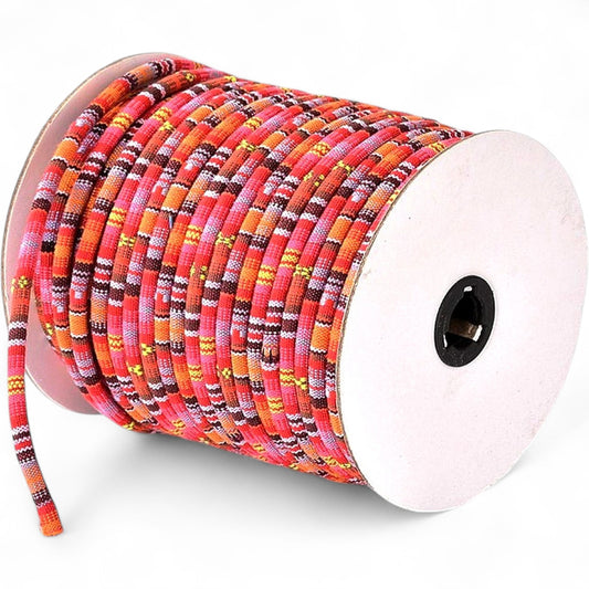 50cm de Cordon Tissu Ethnique – Couleurs au choix – Ø 4 mm