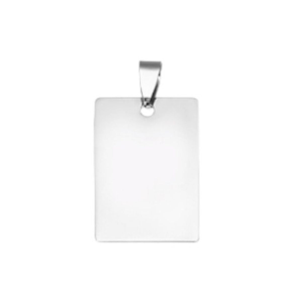 Pendentif rectangulaire vierge à graver – Acier inoxydable 201 – Finition miroir et brossée