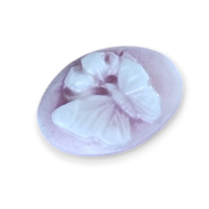 x1 Camée Dôme en Résine – Femme ou Papillon – 18x13mm – Couleurs au choix