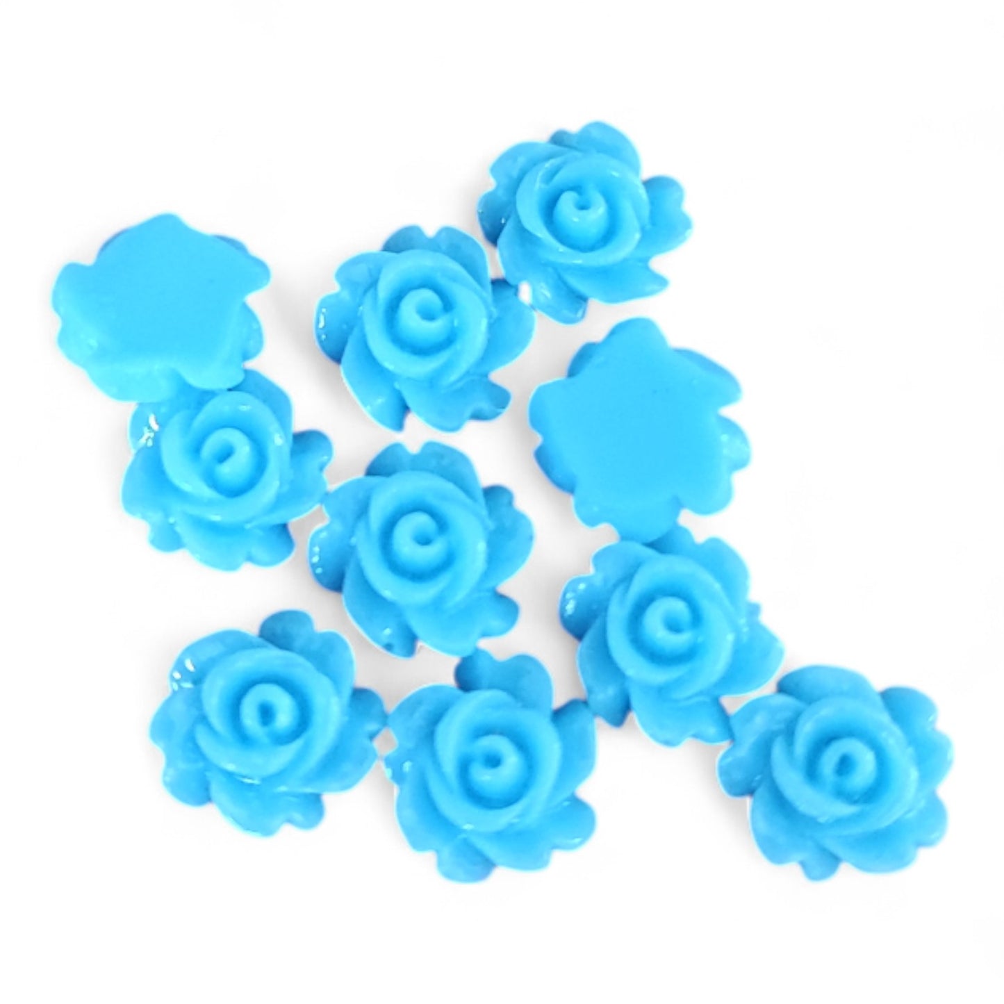 x5 Cabochons Fleur en Résine – 7 mm