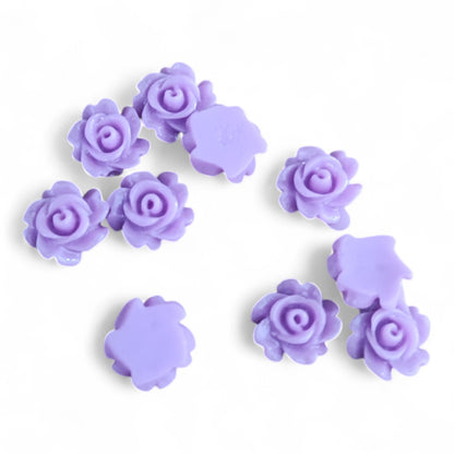 x5 Cabochons Fleur en Résine – 7 mm