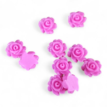 x5 Cabochons Fleur en Résine – 7 mm