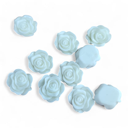 5 Cabochons Fleur en Résine – 13 mm – Couleurs au choix
