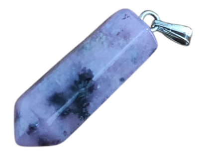 x1 Pendentif Ogive en Pierre Fine – 32x8 mm avec Bélière