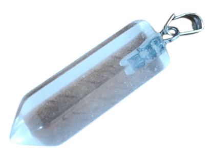 x1 Pendentif Ogive en Pierre Fine – 32x8 mm avec Bélière