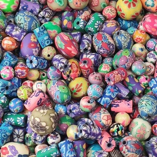 Collection "Pop’Perles" : Perles en Argile Polymère Mixtes – 25g – Fait Main