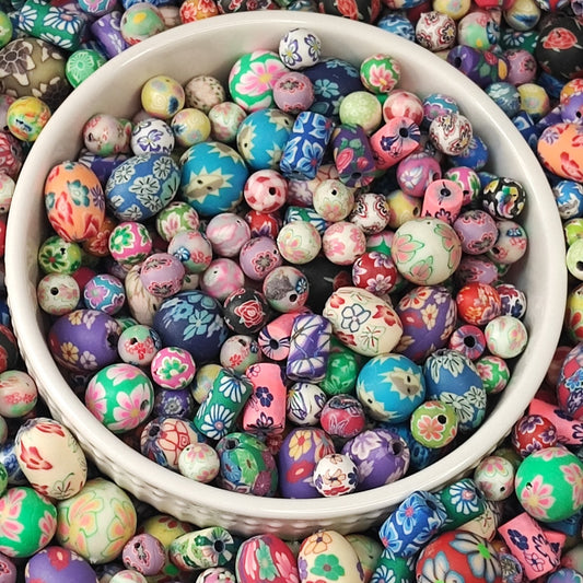 Collection "Pop’Perles" : Perles en Argile Polymère Mixtes – 25g – Fait Main