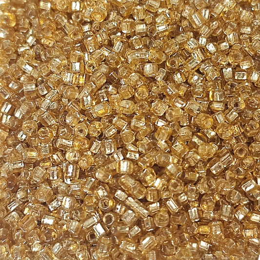 Lot de perles de rocaille 2 mm – Translucides cœur argent – Fin de série - lot de 3 couleurs