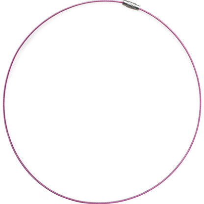 Collier Tour de Cou en Fil d’Acier Gainé – 43 à 45 cm