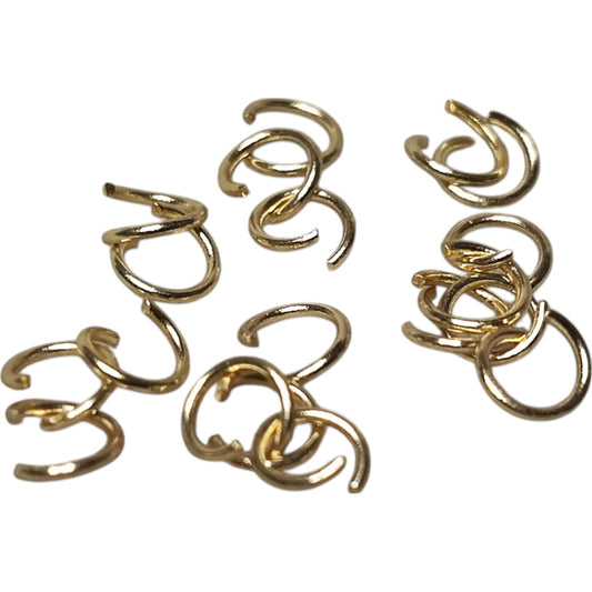 x20 Anneaux de Jonction 5 mm Plaqué doré – Acier Inoxydable 304