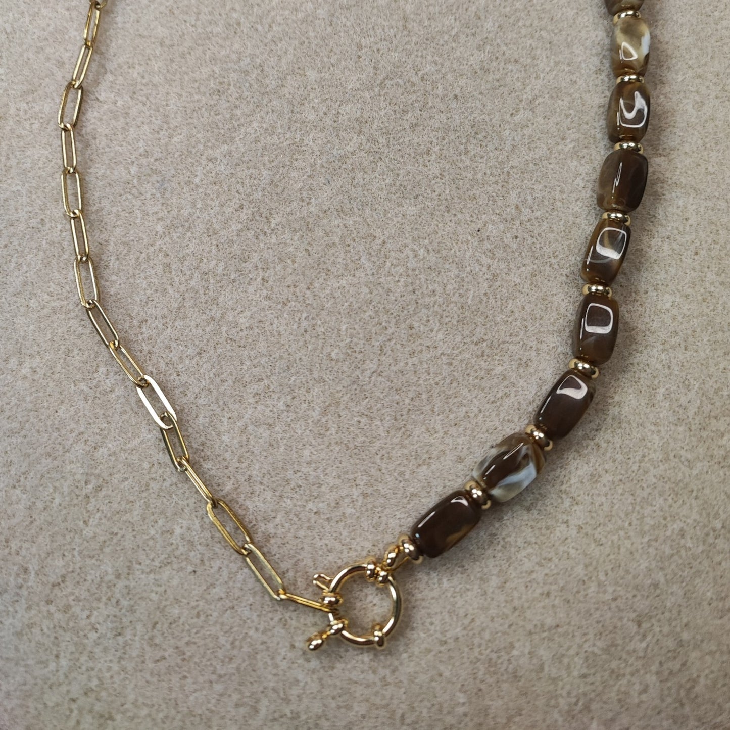 Kit Collier Chic – Acrylique et Acier Inoxydable Doré ou Argenté