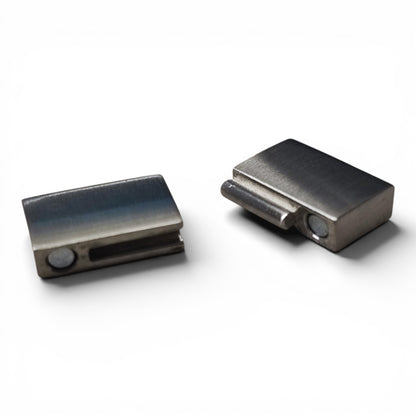 Fermoir Magnétique Rectangulaire en Acier Inoxydable 304 – Argenté ou Doré IP – 21 mm