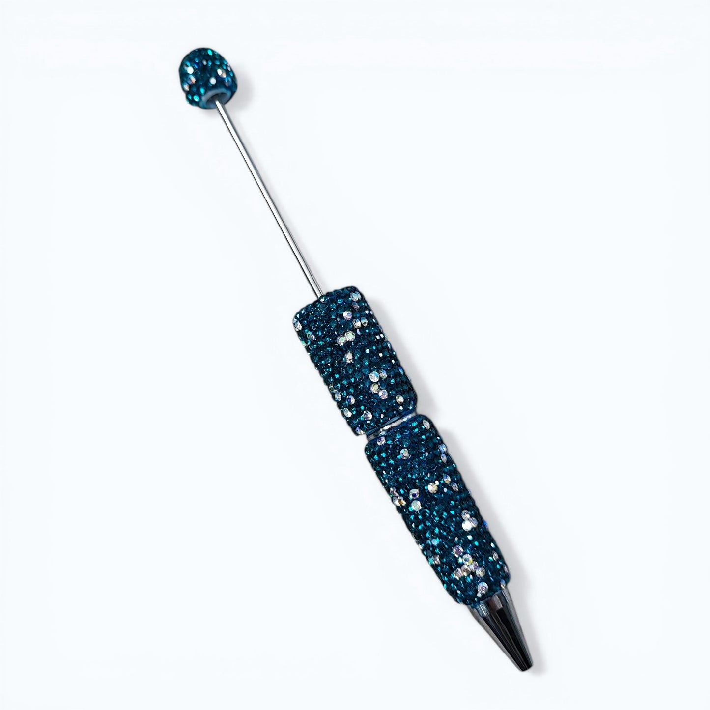 Stylo à tige décoré de strass – 62 couleurs au choix