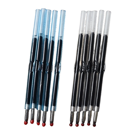 Lot de 10 Recharges de Stylo à Tige – Encres Bleu et Noir