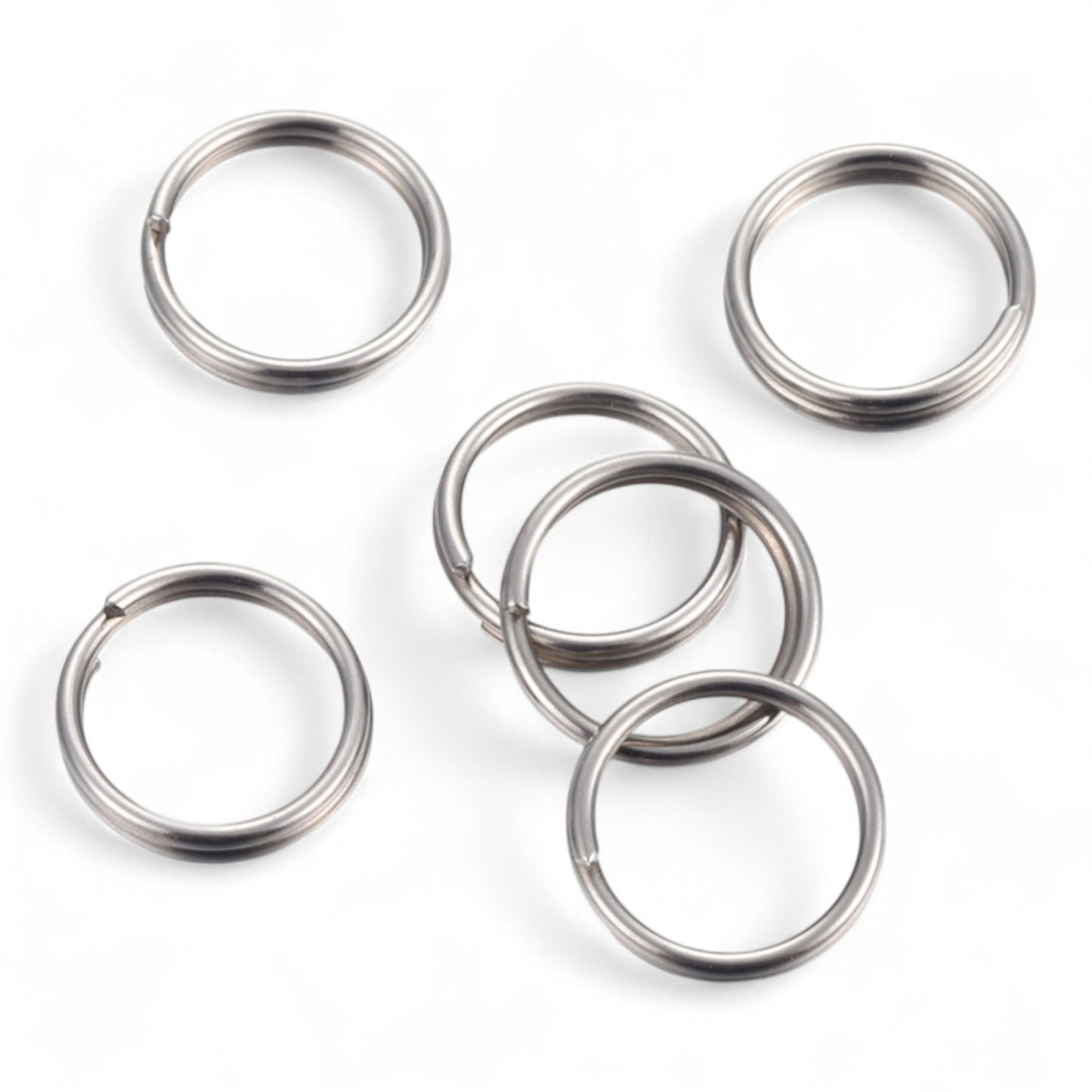 x20 Anneaux de Jonction Doubles en Acier Inoxydable 304 – 1 x 8 mm – Argentés ou Dorés