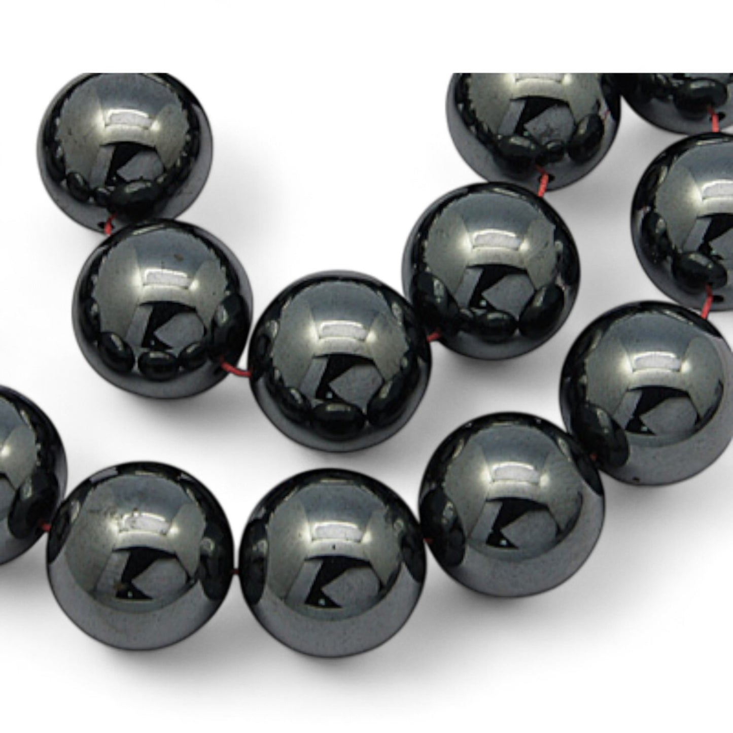 x10 Perles Rondes en Hématite Synthétique Non Magnétique – 6 mm ou 10 mm