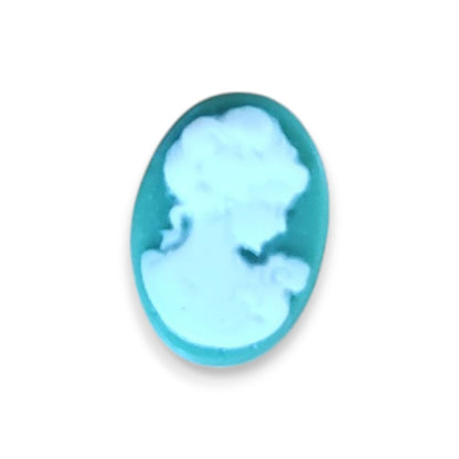 x1 Camée Dôme en Résine – Femme ou Papillon – 18x13mm – Couleurs au choix