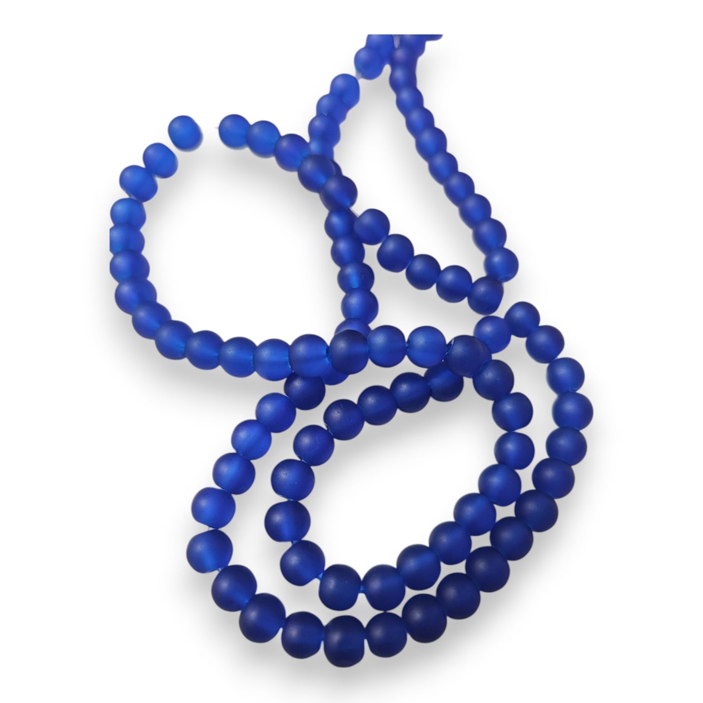 10 Perles Rondes en Verre Dépoli – 6 mm – Couleurs au Choix