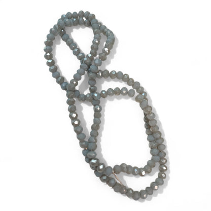 Fil de Perles en Verre à Facettes Effet brillant – 4x3 mm – Couleurs au choix