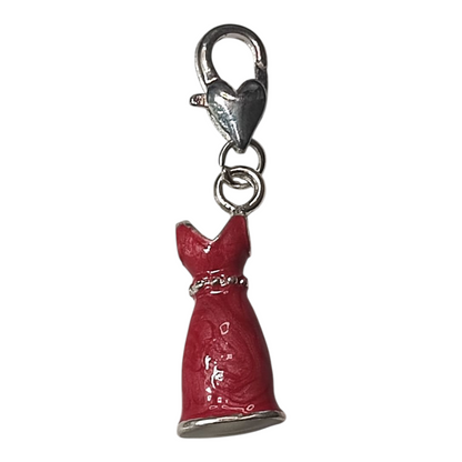 x1 Charm Robe de Cocktail Émaillé – 38 mm | Rouge, Violet, Rose ou Bleu