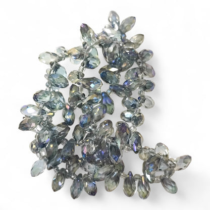 x10 Perles Gouttes Facettées en Verre – 12x6 mm