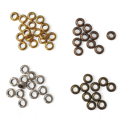 x10 Perles d’Espacement Style Tibétain – 7 mm