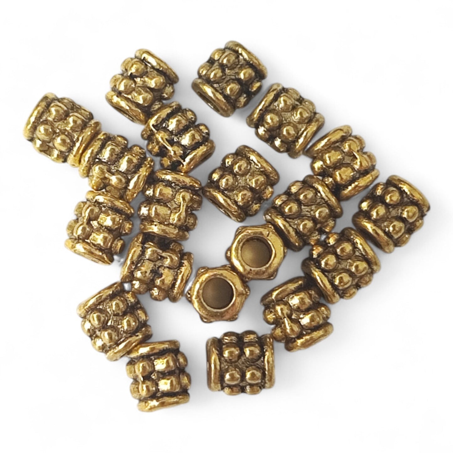 x20 Séparateurs Tubulaires Style Tibétain – 4 mm