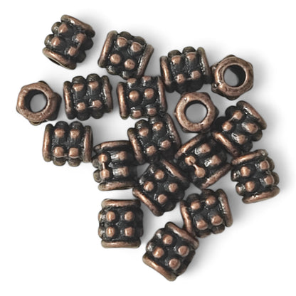 x20 Séparateurs Tubulaires Style Tibétain – 4 mm