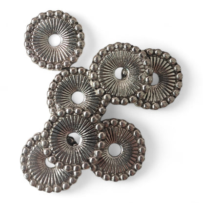 x5 Perles Intercalaires Striées Style Tibétain – 12 mm