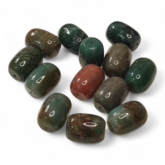 x1 Grosse Perle Baril en Agate des Indes Naturelle – 20x15 mm