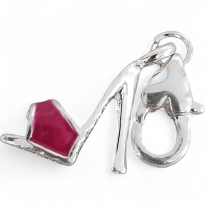 Charm Escarpin Rose – Sur Fermoir, Métal Émaillé