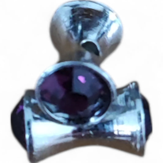 x2 Perles Intercalaires Strass – Forme Osselet – 11x6 mm