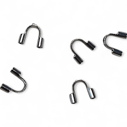 x10 Embouts Ponts en Acier Inoxydable Argenté – 5 x 4,5 mm