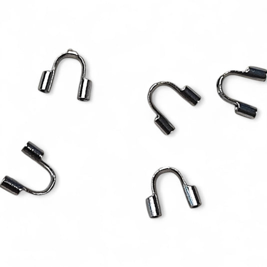 x10 Embouts Ponts en Acier Inoxydable Argenté – 5 x 4,5 mm