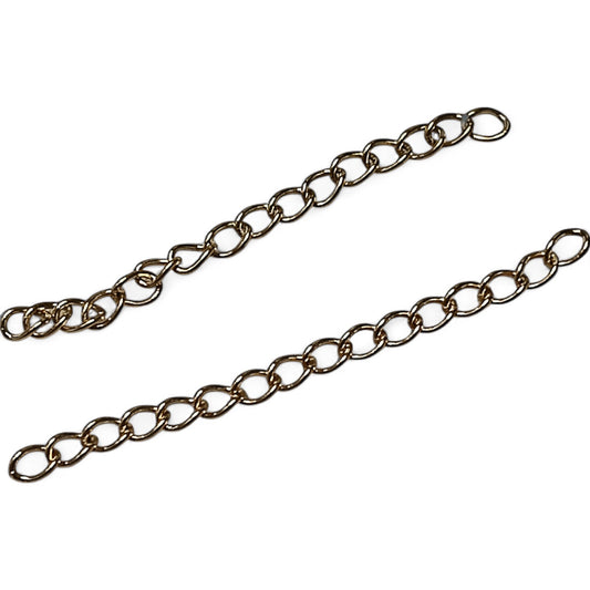 x1 Chaîne d’extension en Acier Inoxydable – 50 mm - doré ou argenté