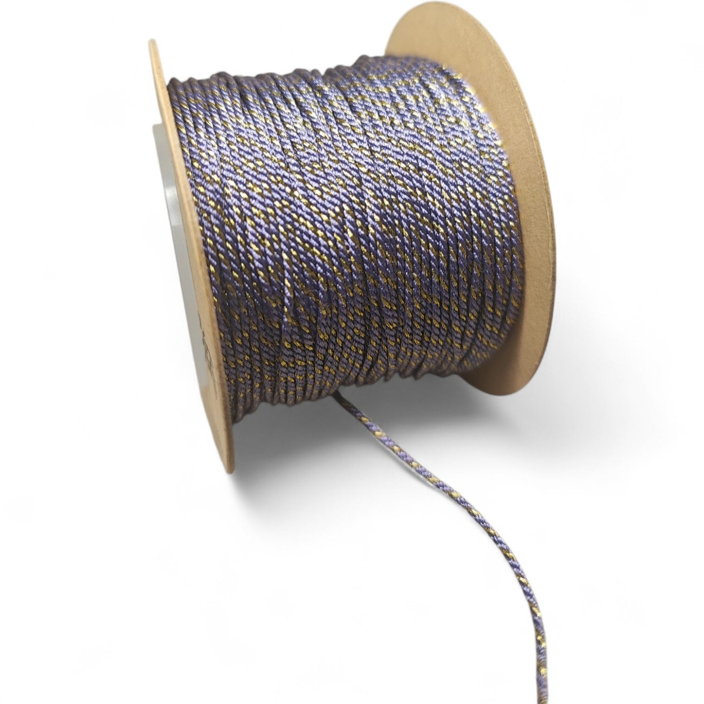 Cordon Torsadé Coton et Doré – 1 mm – 1 mètre