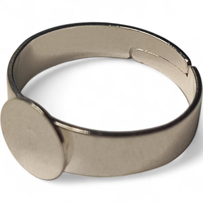 x1 Support de Bague Réglable – Plateau 8 mm – Argenté Clair
