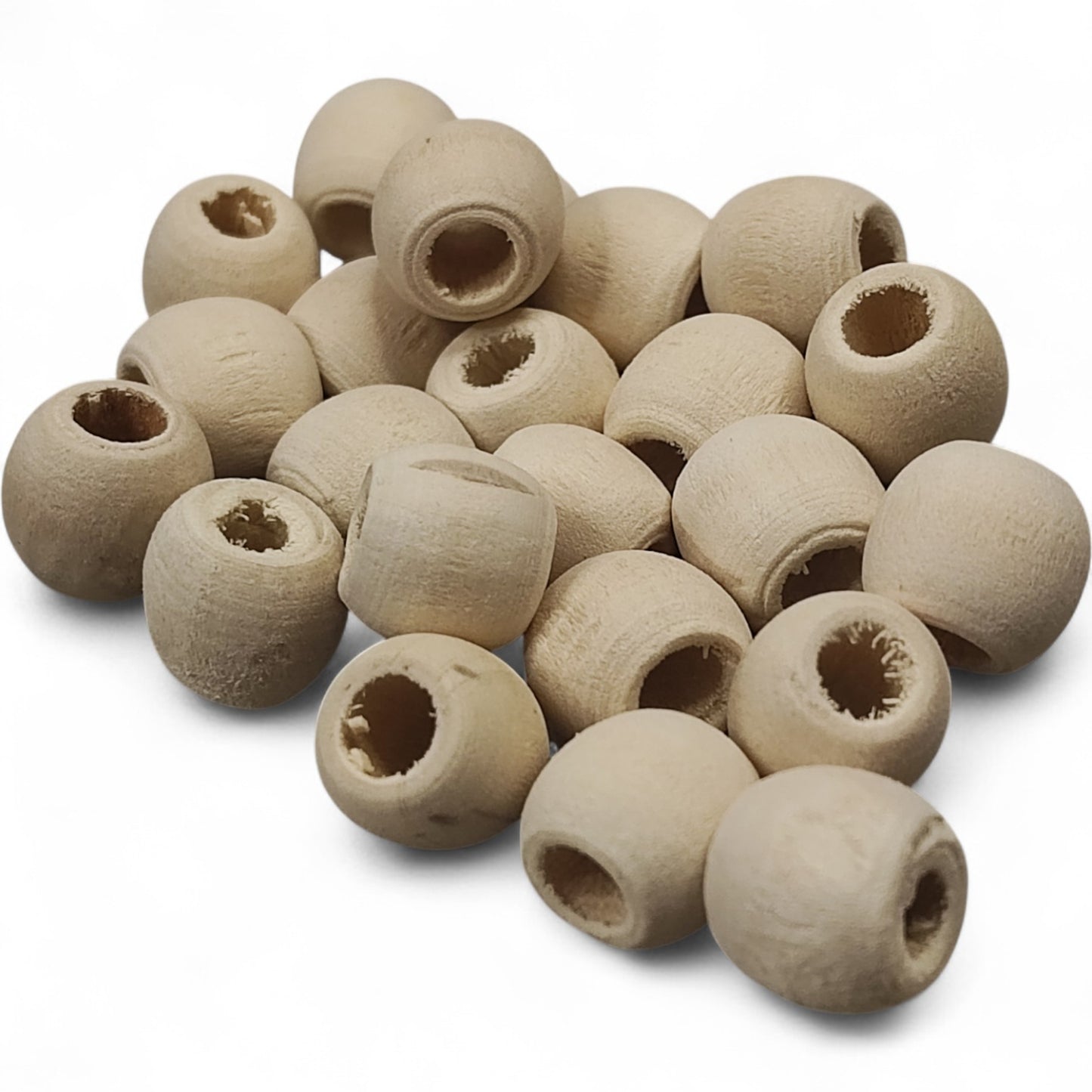 x10 Perles en Bois Brut à Personnaliser – 11x12 mm