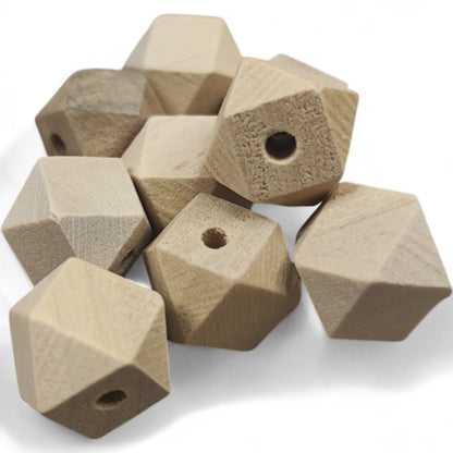 x1 Perle en Bois Forme Géométrique – 4 Tailles au Choix