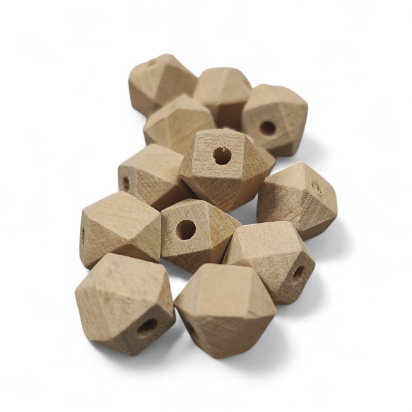 x1 Perle en Bois Forme Géométrique – 4 Tailles au Choix