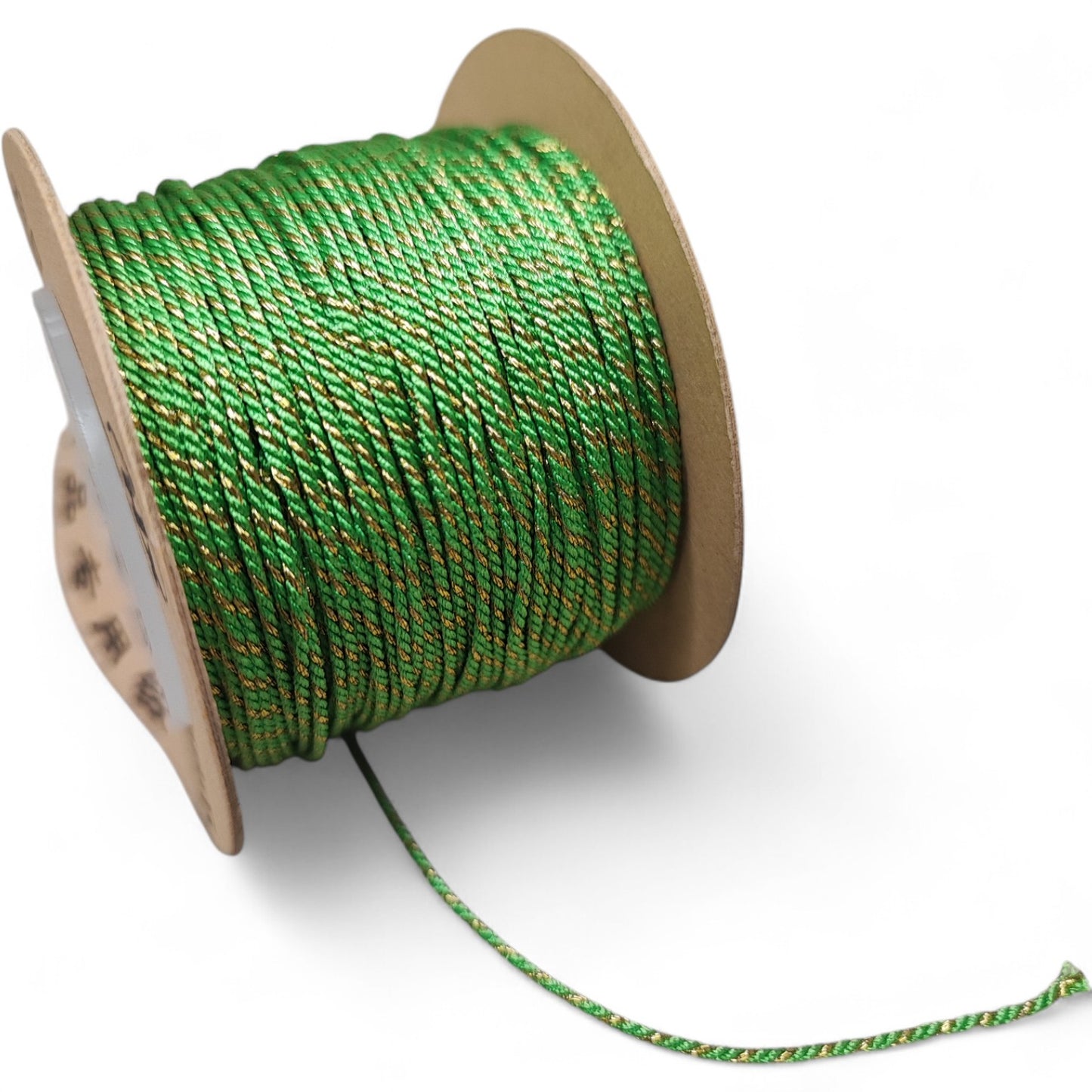 Cordon Torsadé Coton et Doré – 1 mm – 1 mètre