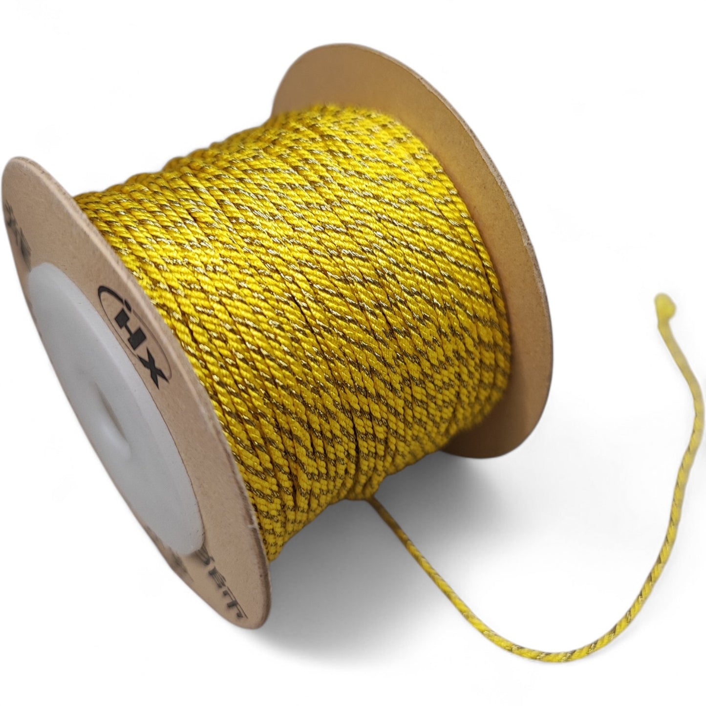 Cordon Torsadé Coton et Doré – 1 mm – 1 mètre