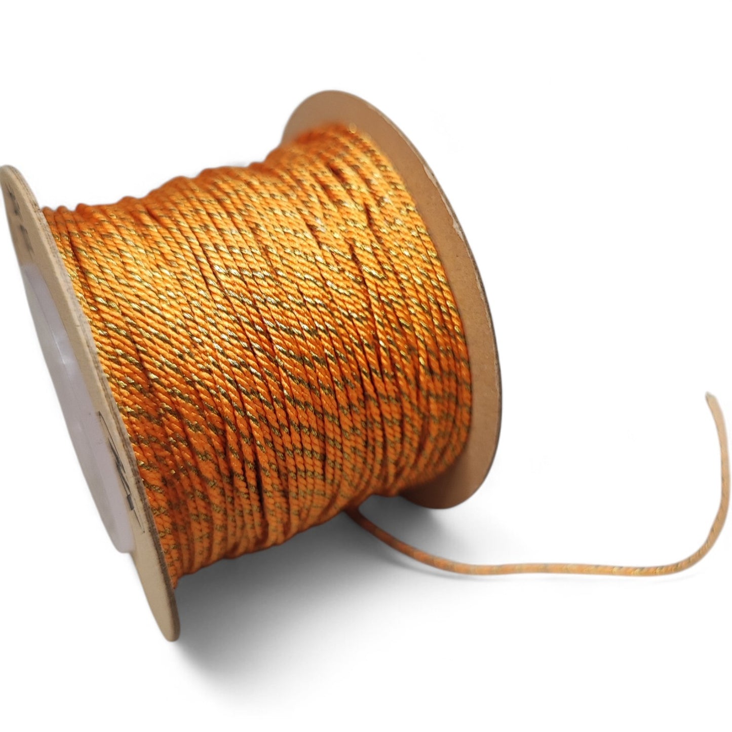 Cordon Torsadé Coton et Doré – 1 mm – 1 mètre