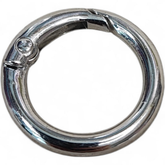 Anneau Fermoir de Porte-Clés à Ressort – Argentés ou Dorés– Ø23 mm