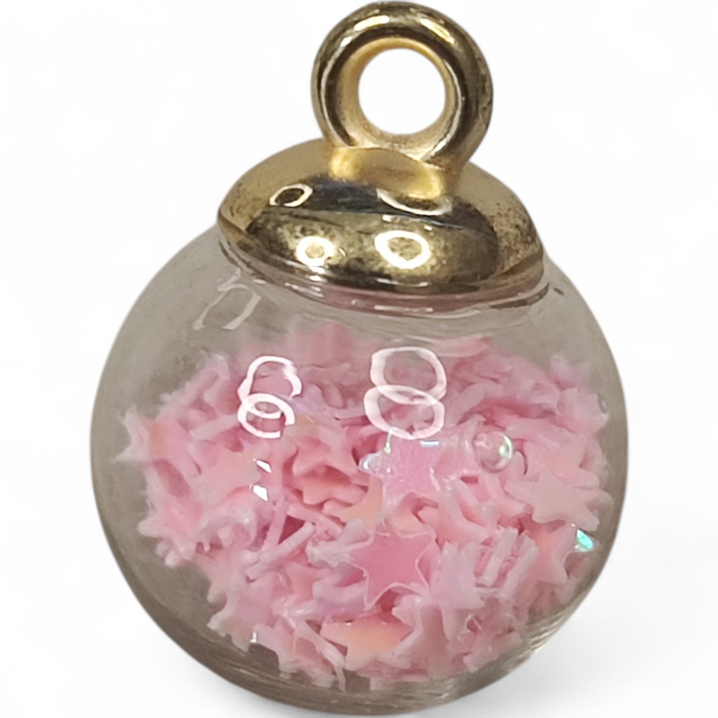 Pendentif Globe en Verre Attache Dorée – 15x21 mm – Plusieurs modèles au choix