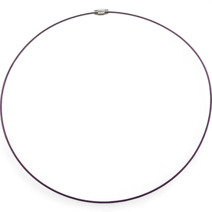 Collier Tour de Cou en Fil d’Acier Gainé – 43 à 45 cm
