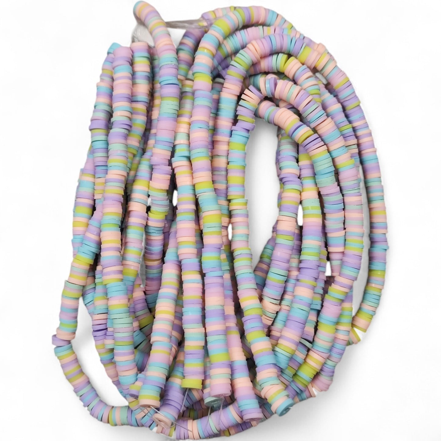 Fil de 340 à 350 Perles Heishi – Pâte Polymère – Ø6 mm – Multicolores