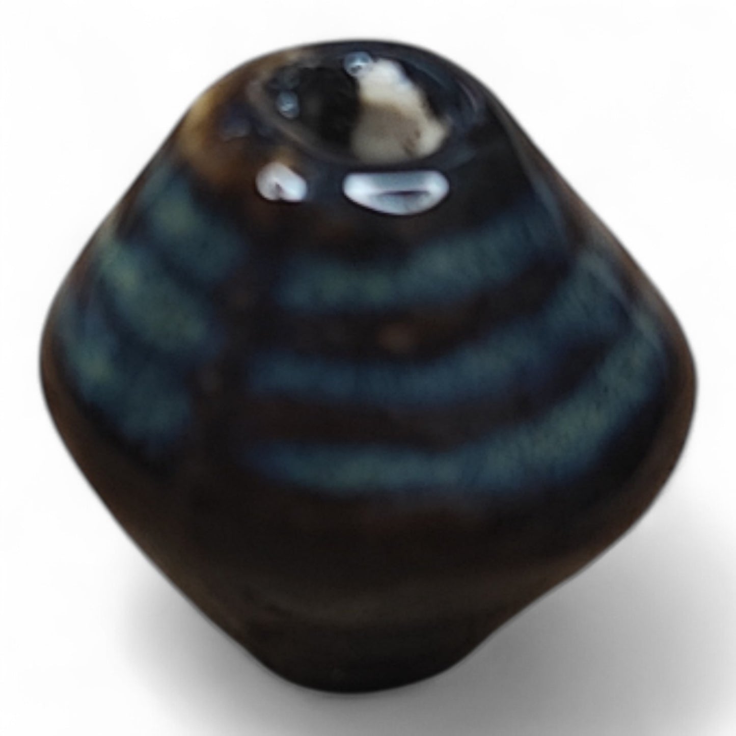 Perles en Porcelaine Artisanales – Forme Toupie – 14 mm
