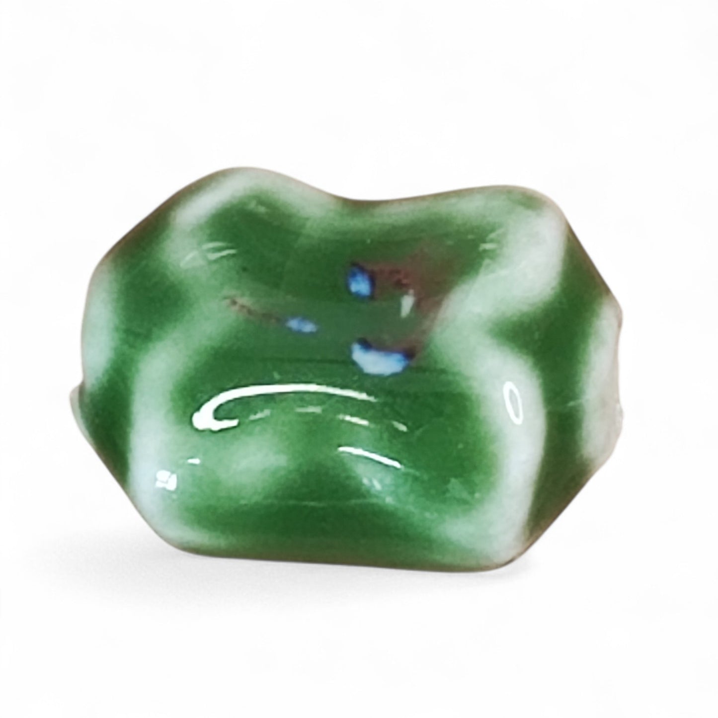 x1 Perle en Porcelaine Artisanale – Forme X – 17 à 18 mm